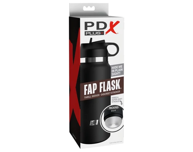 Fap Flask Thrill Seeker - maszturbátor kulacsban (fekete)