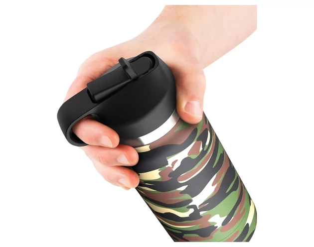 Fap Flask Happy Camper - maszturbátor kulacsban (zöld-fekete)