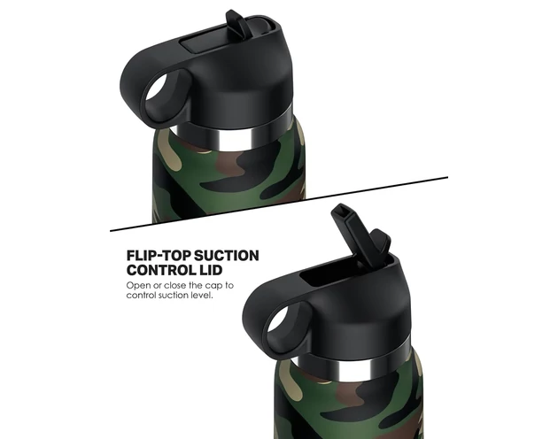 Fap Flask Happy Camper - maszturbátor kulacsban (zöld-fekete)