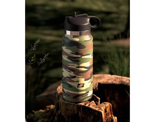 Fap Flask Happy Camper - maszturbátor kulacsban (zöld-fekete)