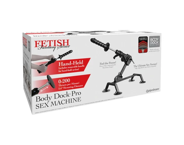 Fetish Body Dock Pro - szexgép (fekete)