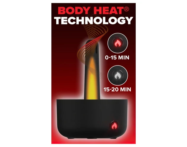 PDX Elite Milk Me Hotter - melegítő maszturbátor (fekete)