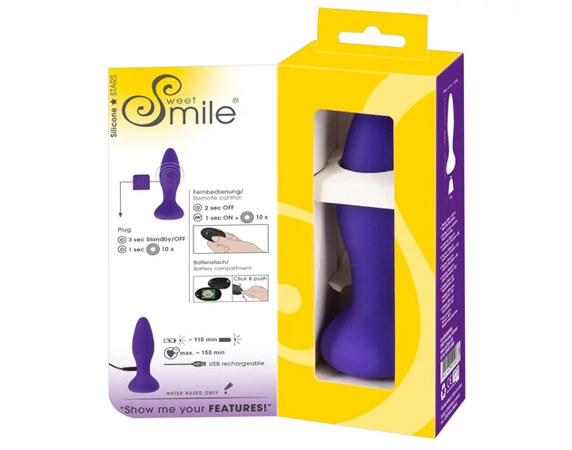 SMILE RC - akkus, rádiós anál vibrátor (lila)