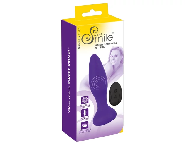 SMILE RC - akkus, rádiós anál vibrátor (lila)