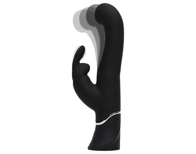 Happyrabbit G-spot - akkus, csiklókaros bólogató vibrátor (fekete)