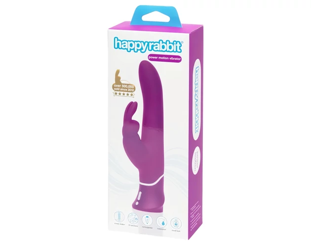 Happyrabbit Power Motion - akkus, vízálló, lökő vibrátor (lila)