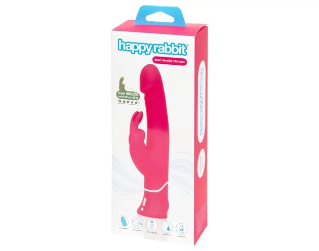 Happyrabbit Dual Density - vízálló, csiklókaros vibrátor (pink)