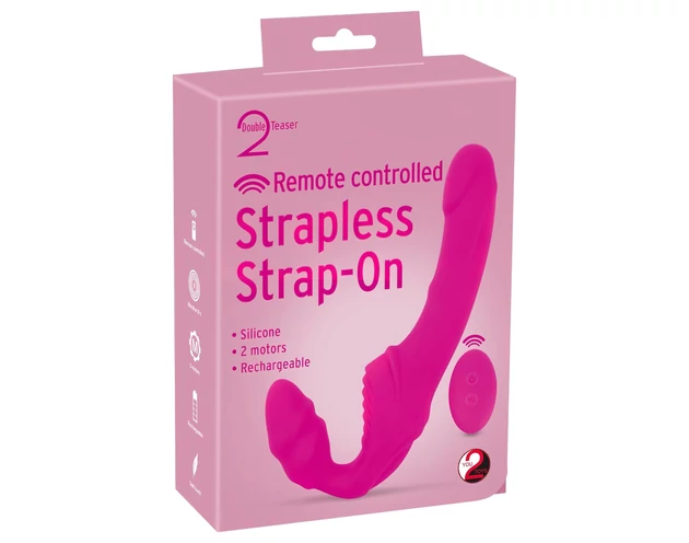 Strepless Strap-On - felcsatolható vibrátor (pink)
