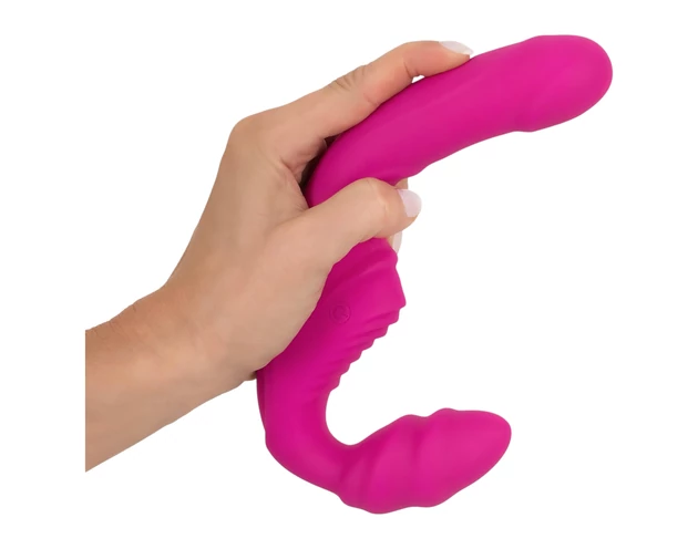 Strepless Strap-On - felcsatolható vibrátor (pink)