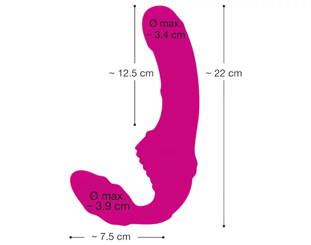 Strepless Strap-On - felcsatolható vibrátor (pink)
