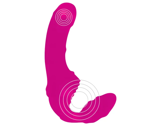 Strepless Strap-On - felcsatolható vibrátor (pink)