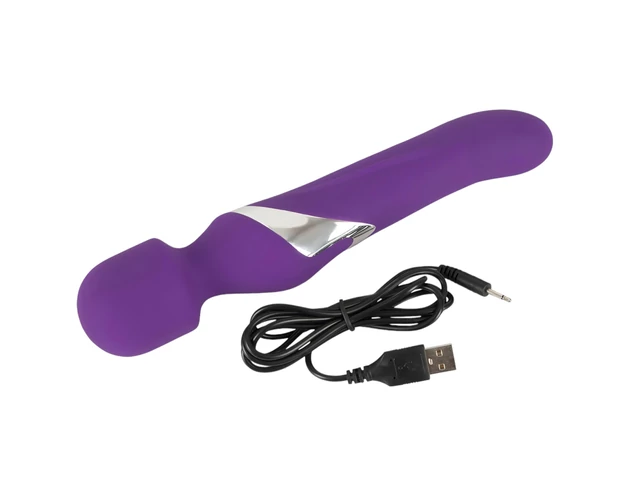 Javida Wand & Pearl - 2in1 masszírozó vibrátor (lila)