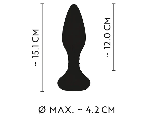 ANOS - forgó gyöngyös anál vibrátor (fekete)