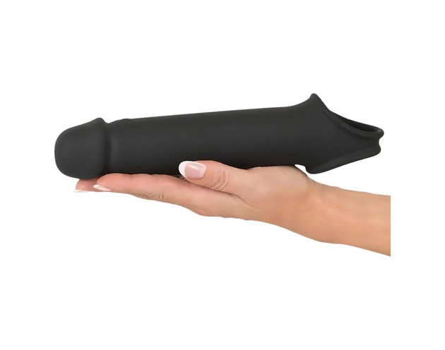 Rebel - akkus, rádiós vibrációs péniszköpeny (fekete)