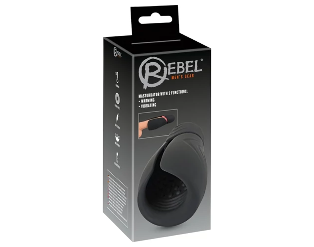 Rebel - akkus vízálló makkvibrátor (fekete)