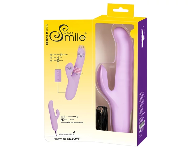 SMILE Thrusting - csiklókaros, forgó-lökő vibrátor (lila)