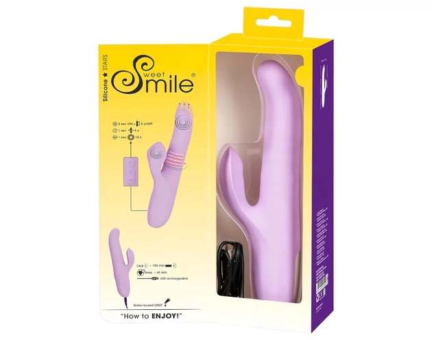 SMILE Thrusting - csiklókaros, forgó-lökő vibrátor (lila)