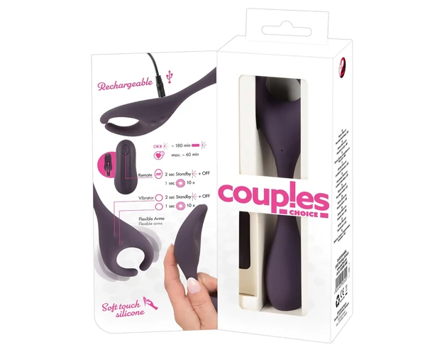 Couples Choice - akkus, rádiós 2 motoros vibrátor (lila)