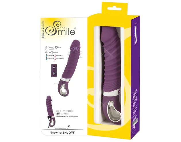 SMILE Soft - akkus, melegítő vibrátor (lila)