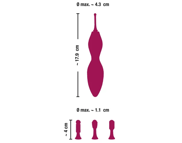 SMILE - Spot - akkus, csiklóvibrátor szett - lila (3 részes)