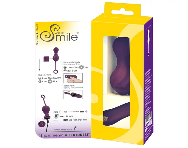 SMILE RC Love Balls - akkus, rádiós vibrációs tojás (lila)