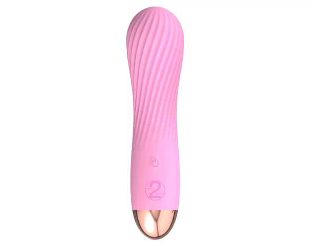 Cuties Mini - akkus, vízálló, spirál vibrátor (pink)