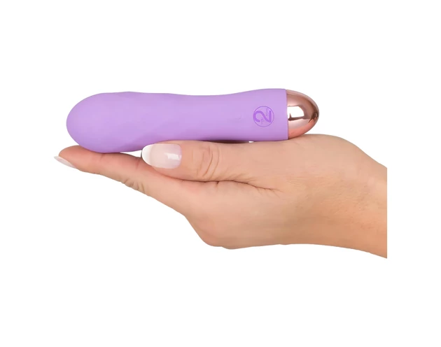 Cuties Mini - akkus, vízálló, rácsos vibrátor (lila)