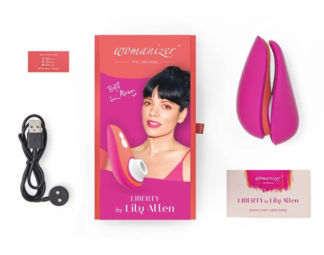 Womanizer Liberty by Lily Allen - vízálló, akkus csiklóizgató (narancs-pink)