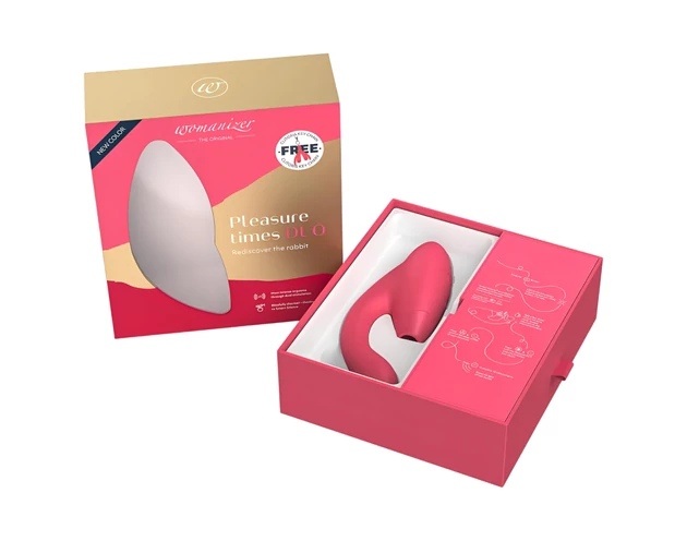 Womanizer Duo - vízálló G-pont vibrátor és csiklóizgató (korall)