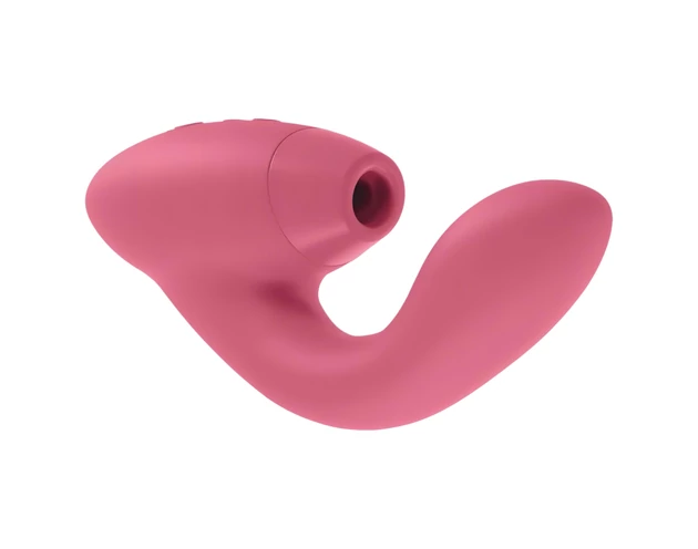 Womanizer Duo - vízálló G-pont vibrátor és csiklóizgató (korall)