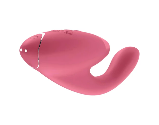 Womanizer Duo - vízálló G-pont vibrátor és csiklóizgató (korall)