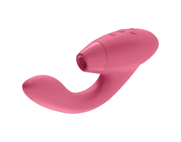 Womanizer Duo - vízálló G-pont vibrátor és csiklóizgató (korall)