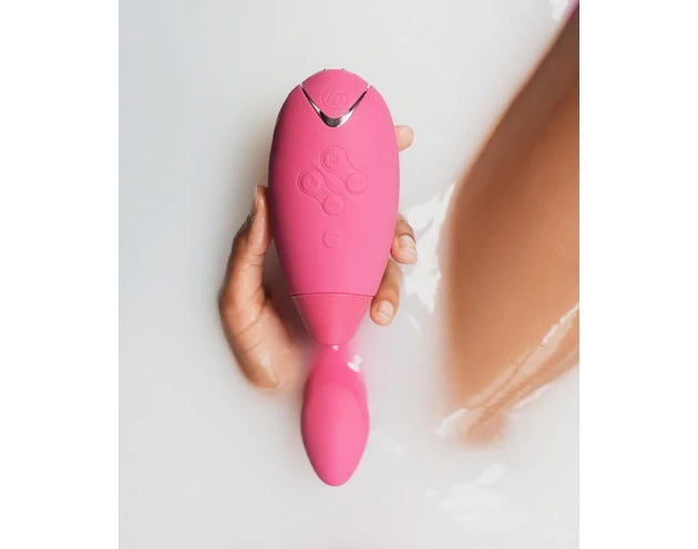 Womanizer Duo - vízálló G-pont vibrátor és csiklóizgató (korall)