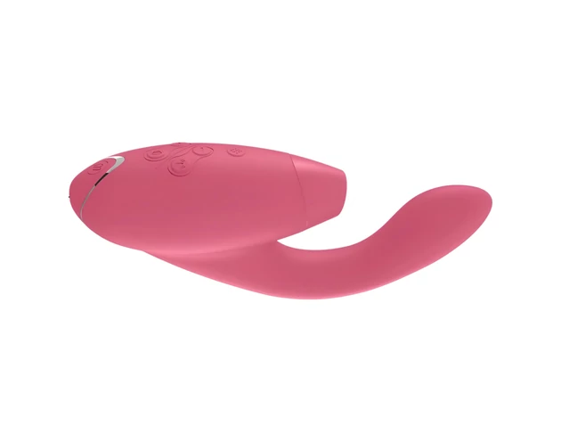 Womanizer Duo - vízálló G-pont vibrátor és csiklóizgató (korall)