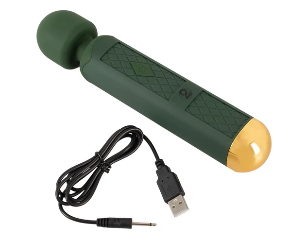 Emerald Love Wand - akkus, vízálló masszírozó vibrátor (zöld)
