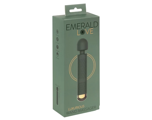 Emerald Love Wand - akkus, vízálló masszírozó vibrátor (zöld)