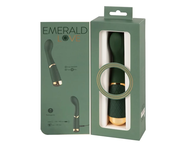 Emerald Love - akkus, vízálló G-pont vibrátor (zöld)