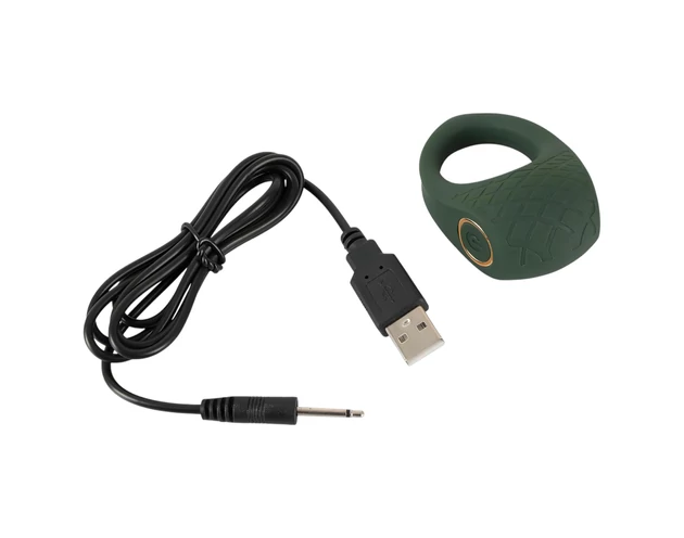 Emerald Love - akkus, vízálló vibrációs péniszgyűrű (zöld)