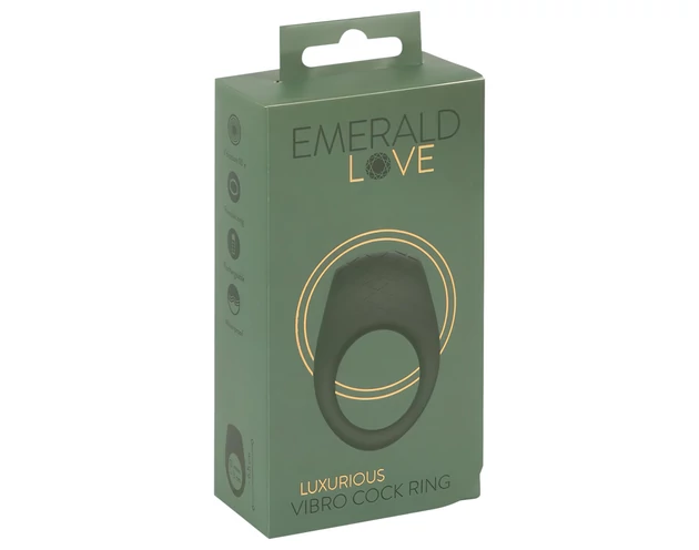 Emerald Love - akkus, vízálló vibrációs péniszgyűrű (zöld)