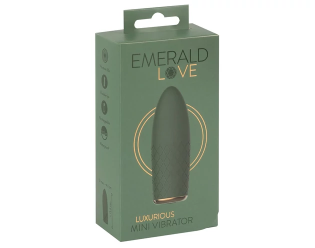 Emerald Love - akkus, vízálló mini vibrátor (zöld)