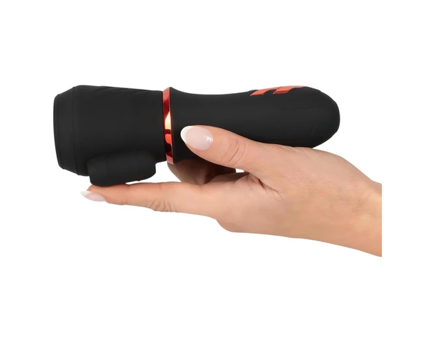 Rebel - akkus, 2 motoros makkvibrátor (fekete)