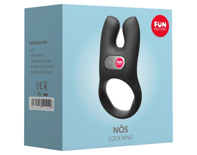 Fun Factory NOS - vibrációs péniszgyűrű (fekete)