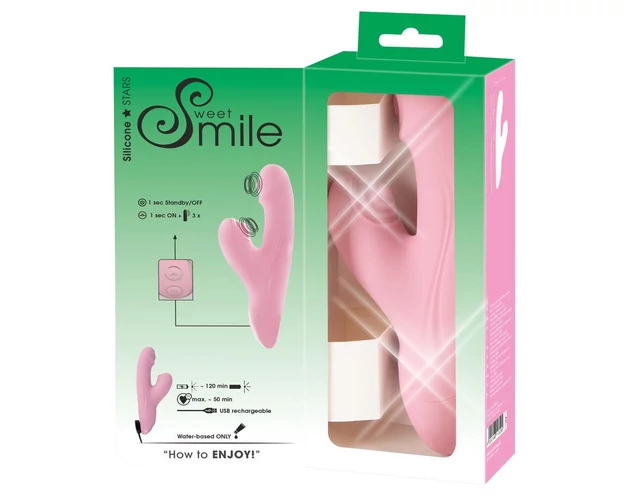SMILE Thumping G-Spot Massager - pulzáló, masszírozó vibrátor (pink)