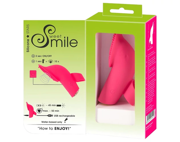 SMILE Licking - léghullámos-nyelves ujjvibrátor (pink)