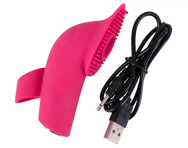 SMILE Licking - léghullámos-nyelves ujjvibrátor (pink)