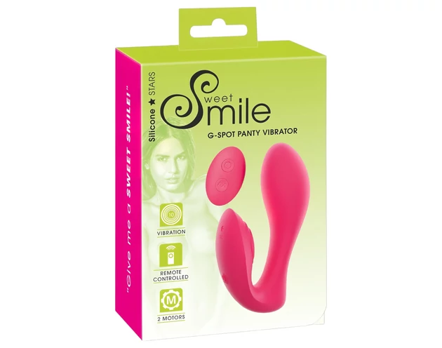 SMILE Panty - akkus, rádiós 2in1 vibrátor (pink)