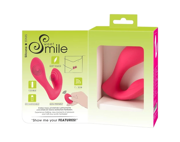 SMILE Panty - akkus, rádiós 2in1 vibrátor (pink)