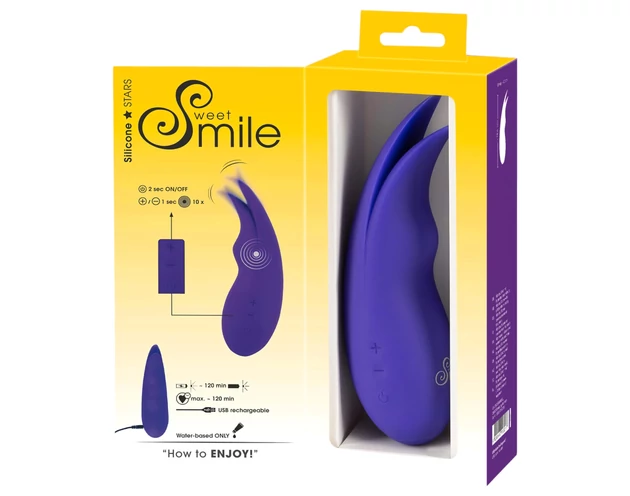 SMILE Multi - akkus, extra erős csiklóvibrátor (lila)