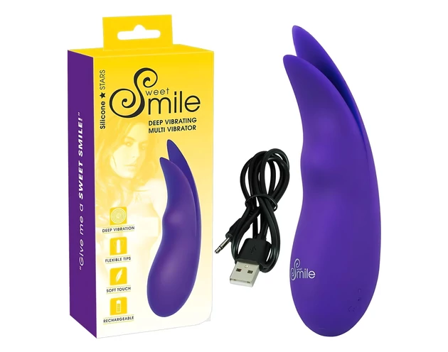 SMILE Multi - akkus, extra erős csiklóvibrátor (lila)