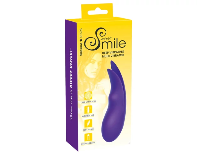 SMILE Multi - akkus, extra erős csiklóvibrátor (lila)